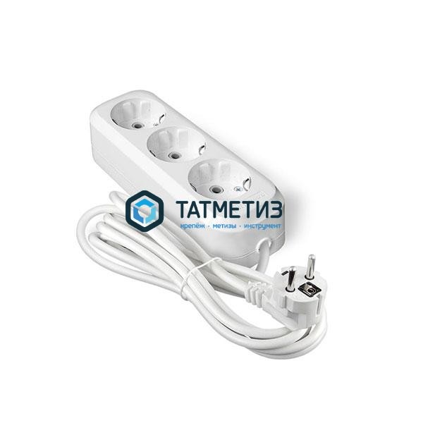 Удлинитель бытовой 3х2м с заземлением 16А АВС-пластик E-303 Универсал Удлинитель бытовой 3х2м с заземлением 16А АВС-пластик E-303 Универсал