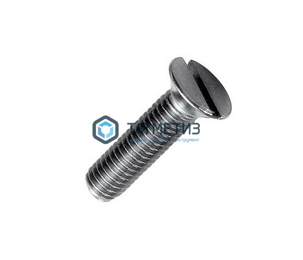 Винт с потай головкой с прямым шлицем А4 DIN 963 М  6 х 16 -  магазин крепежа «ТАТМЕТИЗ»