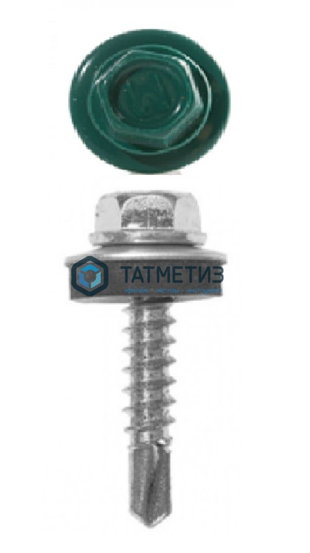 Саморез окраш.кров. 5,5х19 /6026/ (250 шт/уп) ТК Саморез окраш.кров. 5,5х19 /6026/ (250 шт/уп) ТК