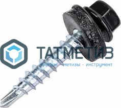 Саморез окраш.кров. 4,8х29 /9005/ (250 шт/уп) HW28 -  магазин крепежа «ТАТМЕТИЗ»