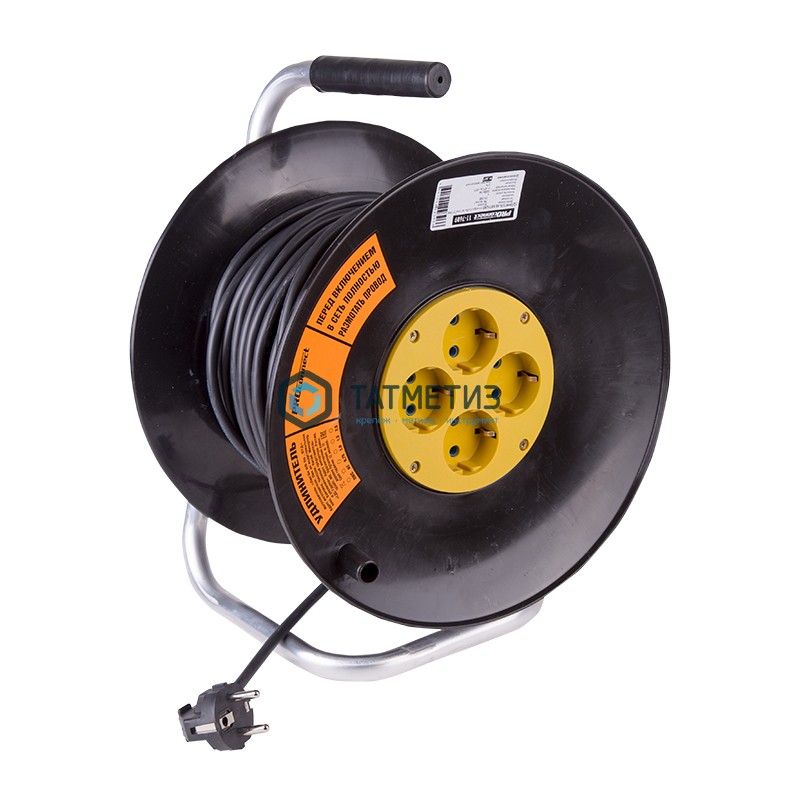 Удлинитель силовой на катушке 4 гнезда с/з 30 м 3х1,5мм², OPTIMA PROCONNECT Удлинитель силовой на катушке 4 гнезда с/з 30 м 3х1,5мм², OPTIMA PROCONNECT