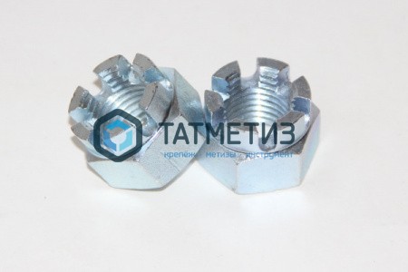Гайка корончатая DIN 935, исп.2, оц М24 | «ТАТМЕТИЗ» Гайка корончатая DIN 935, исп.2, оц М24 - магазин крепежа «ТАТМЕТИЗ»