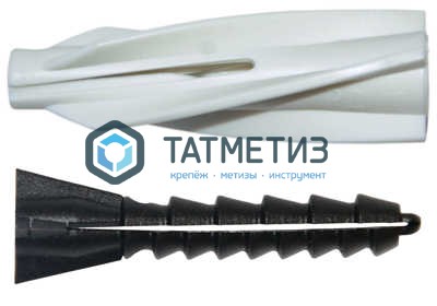 Дюбель д/газобетона нейлон 10х60 (100 шт/уп) | «ТАТМЕТИЗ» Дюбель д/газобетона нейлон 10х60 (100 шт/уп) - магазин крепежа «ТАТМЕТИЗ»