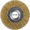 Щетка для УШМ дисковая 100 мм, витая стальная латунированная проволока 0,3мм MIRAX -  магазин «ТАТМЕТИЗ»