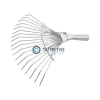 Грабли веерные, 20-зубые, без черенка, оксидированные, плоский зуб// СИБРТЕХ Россия -  магазин крепежа «ТАТМЕТИЗ»