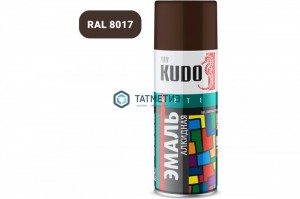 Краска аэроз. KUDO 520 мл. №1012  КОРИЧНЕВАЯ  RAL 8017 -  магазин крепежа «ТАТМЕТИЗ»