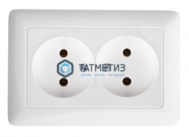 Розетка 2-м СП Хит 16А 250В с заземл. бел. SchE PS16-236B -  магазин крепежа «ТАТМЕТИЗ»