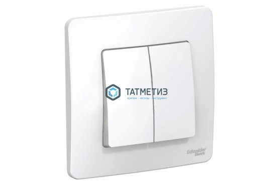 Выключатель 2-кл. СП BLANCA,  6A, 250B, белый Schneider Electric -  магазин крепежа «ТАТМЕТИЗ»
