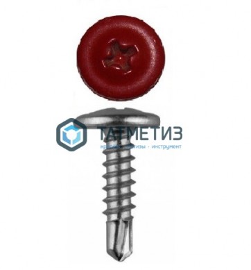 Саморез п/ш сверло 4,2x19  RAL 3003 -  магазин крепежа «ТАТМЕТИЗ»