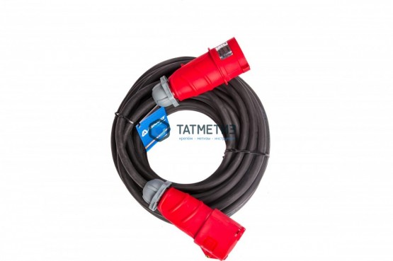 Удлинитель силовой промышленный, 1 х 10 м, б/з КГ 4х2,5 мм, 380В, 32А, 8000Вт, IP44 Атлант | «ТАТМЕТИЗ» Удлинитель силовой промышленный, 1 х 10 м, б/з КГ 4х2,5 мм, 380В, 32А, 8000Вт, IP44 Атлант - магазин крепежа «ТАТМЕТИЗ»