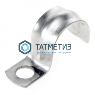 Скоба однолапковая, цинк 19-20 мм, отв. d 6,5мм (100 шт/уп) -  магазин крепежа «ТАТМЕТИЗ»
