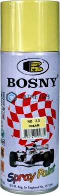 Краска аэроз. BOSNY 520 мл. №033 КРЕМОВАЯ | «ТАТМЕТИЗ» Краска аэроз. BOSNY 520 мл. №033 КРЕМОВАЯ - магазин крепежа «ТАТМЕТИЗ»