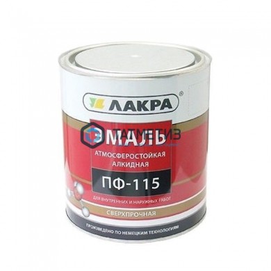 Эмаль ПФ-115  БЕЛАЯ  глянцевая 1,9 кг-. /6 ЛАКРА -  магазин крепежа «ТАТМЕТИЗ»