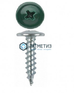 Саморез п/ш остр. 4,2x19 RAL 6026 (1000 шт/уп) | «ТАТМЕТИЗ» Саморез п/ш остр. 4,2x19 RAL 6026 (1000 шт/уп) - магазин крепежа «ТАТМЕТИЗ»