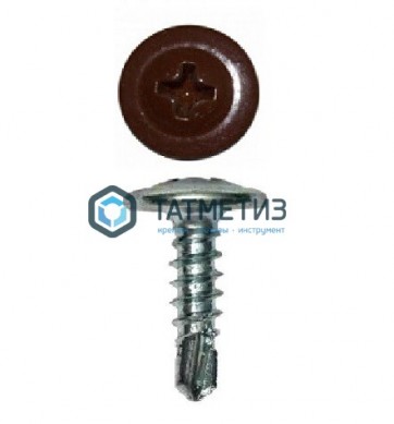 Саморез п/ш сверло 4,2x16  RAL 3009 -  магазин крепежа «ТАТМЕТИЗ»