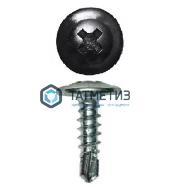 Саморез п/ш сверло 4,2x16 RAL 9005 | «ТАТМЕТИЗ» Саморез п/ш сверло 4,2x16 RAL 9005 - магазин крепежа «ТАТМЕТИЗ»