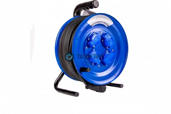 Удлинитель силовой на катушке, 4 х 50 м, с/з КГ 3х2,5 мм, 16А, 3500Вт, IP44 Атлант -  магазин крепежа «ТАТМЕТИЗ»