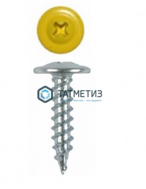Саморез п/ш остр. 4,2x16 RAL 1018 (1000 шт/уп) | «ТАТМЕТИЗ» Саморез п/ш остр. 4,2x16 RAL 1018 (1000 шт/уп) - магазин крепежа «ТАТМЕТИЗ»