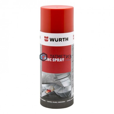 Спрей цинковый Wurth 400 мл серый -  магазин крепежа «ТАТМЕТИЗ»