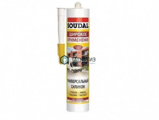 Герметик силиконовый SOUDAL универсальный СЕРЫЙ 300 мл / 15 -  магазин крепежа «ТАТМЕТИЗ»