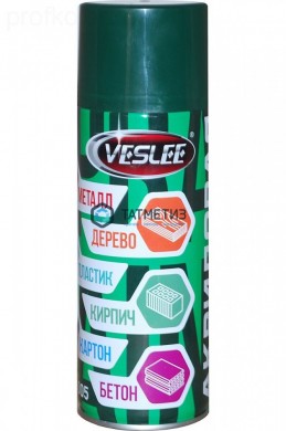 Краска аэроз. VESLEE ЗЕЛЕНЫЙ МОХ 520 мл. RAL 6005 | «ТАТМЕТИЗ» Краска аэроз. VESLEE ЗЕЛЕНЫЙ МОХ 520 мл. RAL 6005 - магазин крепежа «ТАТМЕТИЗ»