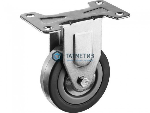 Колесо неповоротное с площадкой серая резина d 100 мм -  магазин крепежа «ТАТМЕТИЗ»