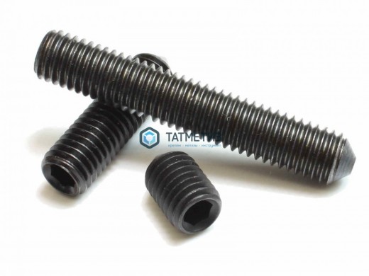 Винт установочный DIN 914 М 6 х 8 с внутренним шестигранником и коническим концом, 45H | «ТАТМЕТИЗ» Винт установочный DIN 914 М 6 х 8 с внутренним шестигранником и коническим концом, 45H - магазин крепежа «ТАТМЕТИЗ»