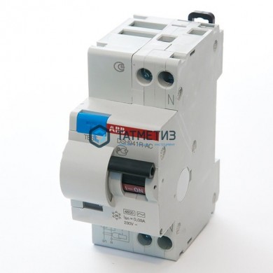 Выключатель авт.дифференциального тока 2п (1P+N) C 25А 30мА тип AC 4.5кА DSH941 R 2мод. ABB -  магазин крепежа «ТАТМЕТИЗ»