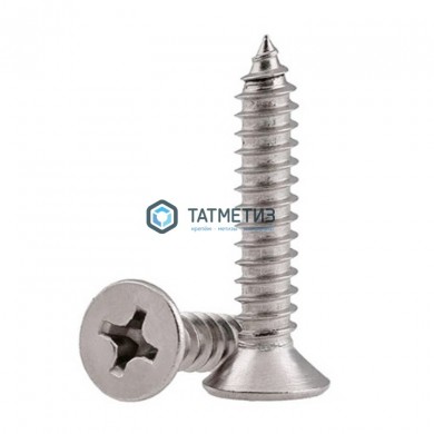 Саморез DIN7982 потай кр.шлиц 4,2 х 38 А2 нерж. | «ТАТМЕТИЗ» Саморез DIN7982 потай кр.шлиц 4,2 х 38 А2 нерж. - магазин крепежа «ТАТМЕТИЗ»