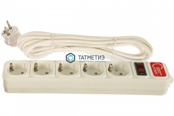 Сетевой фильтр 5х5м с выключателем, с/з, ПВС 3х0.75 СОЮЗ | «ТАТМЕТИЗ» Сетевой фильтр 5х5м с выключателем, с/з, ПВС 3х0.75 СОЮЗ - магазин крепежа «ТАТМЕТИЗ»