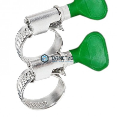 Хомут червячный нержавеющий   "ключ" 20-32 / 9 W2 -  магазин крепежа «ТАТМЕТИЗ»