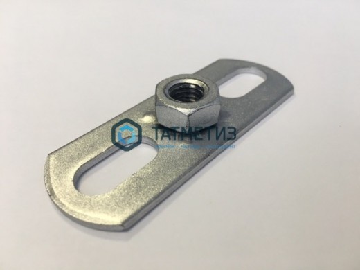Опорная пластина с гайкой М10 (80х30х2,5мм) | «ТАТМЕТИЗ» Опорная пластина с гайкой М10 (80х30х2,5мм) - магазин крепежа «ТАТМЕТИЗ»