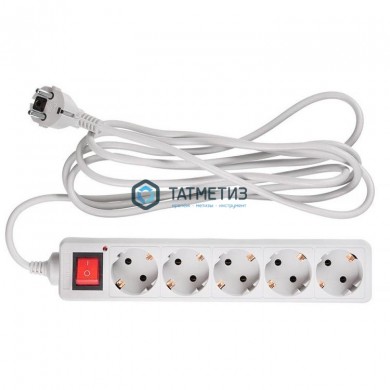 Удлинитель с сет.фильтром 5 х 3м с с/з 7А IP20 ПВС3*0,75 BURO 354124 | «ТАТМЕТИЗ» Удлинитель с сет.фильтром 5 х 3м с с/з 7А IP20 ПВС3*0,75 BURO 354124 - магазин крепежа «ТАТМЕТИЗ»