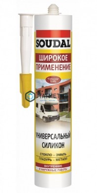 Герметик силиконовый SOUDAL универсальный ПРОЗРАЧНЫЙ 280 мл / 15 | «ТАТМЕТИЗ» Герметик силиконовый SOUDAL универсальный ПРОЗРАЧНЫЙ 280 мл / 15 - магазин крепежа «ТАТМЕТИЗ»