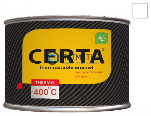 Эмаль термостойкая  БЕЛАЯ  Церта до 700 С, 0,4 кг- -  магазин крепежа «ТАТМЕТИЗ»