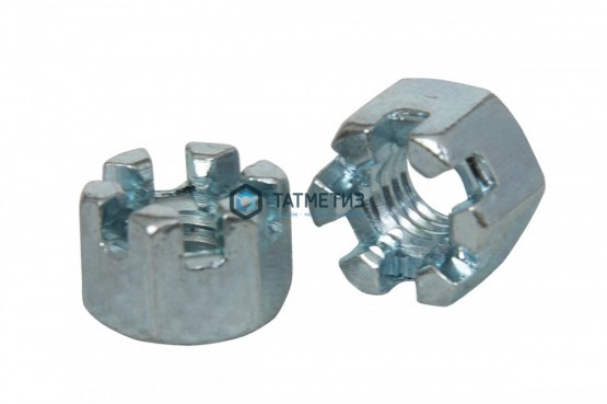 Гайка корончатая DIN 935, исп.1, оц М24 | «ТАТМЕТИЗ» Гайка корончатая DIN 935, исп.1, оц М24 - магазин крепежа «ТАТМЕТИЗ»