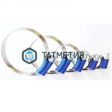 Хомут червячный тип АВА, цинк W1,  35-51 мм (25 шт) -  магазин крепежа «ТАТМЕТИЗ»