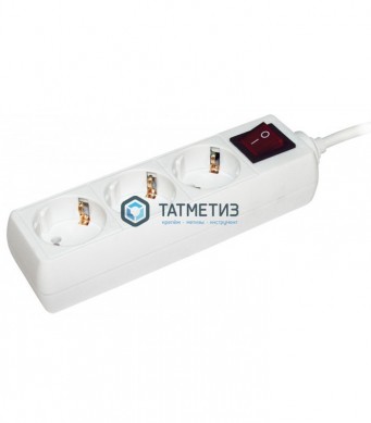 Удлинитель бытовой 3х5м с заземл. 10А, ПВС 3x0,75, UNIVersal У10-554 | «ТАТМЕТИЗ» Удлинитель бытовой 3х5м с заземл. 10А, ПВС 3x0,75, UNIVersal У10-554 - магазин крепежа «ТАТМЕТИЗ»
