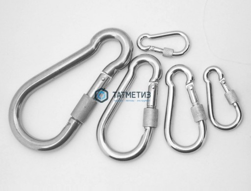 Карабин с муфтой 5299D 4 | «ТАТМЕТИЗ» Карабин с муфтой 5299D 4 - магазин крепежа «ТАТМЕТИЗ»