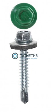 Саморез окраш.кров. 4,8х35 /6029/ зеленая мята | «ТАТМЕТИЗ» Саморез окраш.кров. 4,8х35 /6029/ зеленая мята - магазин крепежа «ТАТМЕТИЗ»