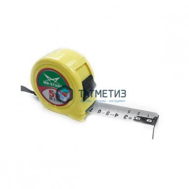 Рулетка MD-STARS 5 м х 25 мм, прорезин корп, магн крюк, автостоп, 2 фикс ленты, поясное креп -  магазин крепежа «ТАТМЕТИЗ»