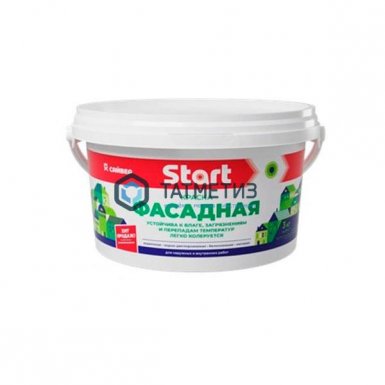 Краска ВД  СТАРТ для фасадов белоснежная 14 кг-./44 -  магазин крепежа «ТАТМЕТИЗ»