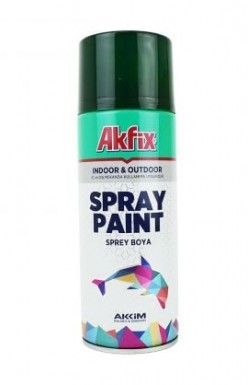 Краска аэроз. ЗЕЛЕНЫЙ МОХ  RAL6005 400ML Gw.300Gr(6) Akfix -  магазин крепежа «ТАТМЕТИЗ»