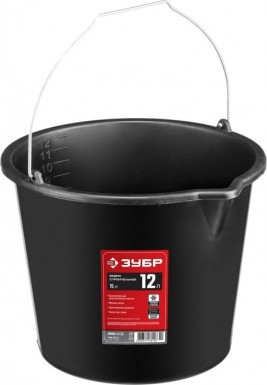 Ведро пластиковое 12л, ЗУБР "МАСТЕР" строительное -  магазин крепежа «ТАТМЕТИЗ»