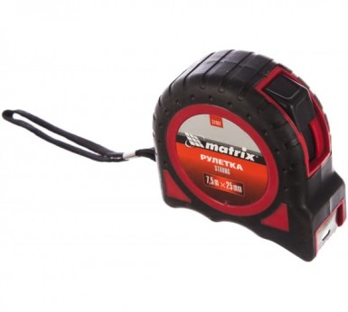 Рулетка Strong, 7,5м х 25 мм, обрезиненный корпус// MATRIX -  магазин крепежа «ТАТМЕТИЗ»