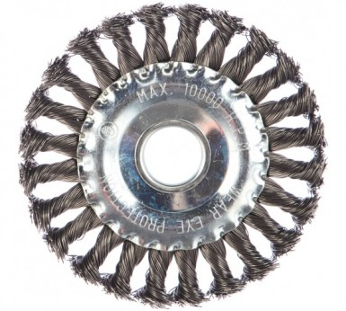 Щетка для УШМ дисковая 125 мм, 22 мм, плоская крученая проволока MATRIX -  магазин «ТАТМЕТИЗ»