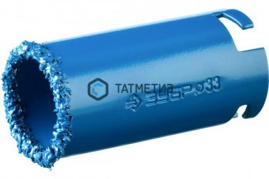 Коронка с карбид-вольфрамовой крошкой 33 мм, высота 55мм ЗУБР "ЭКСПЕРТ"* | «ТАТМЕТИЗ» Коронка с карбид-вольфрамовой крошкой 33 мм, высота 55мм ЗУБР "ЭКСПЕРТ"* - магазин «ТАТМЕТИЗ»
