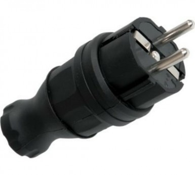 Эл.вилка прямая каучук 230В 2P+PE 16A IP44 PROxima EKF -  магазин «ТАТМЕТИЗ»