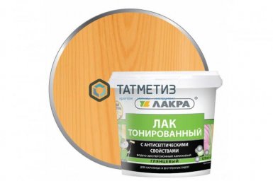 Лак ВД тонированный  ОРЕГОН  ЛАКРА  0,9 кг./6 -  магазин «ТАТМЕТИЗ»