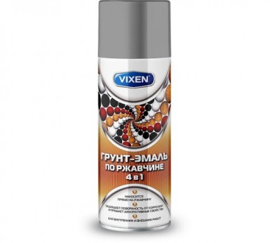 Грунт-эмаль по ржавчине 4 в 1 аэроз. VIXEN СЕРОЕ ОКНО  RAL 7040 520 ml./6 -  магазин «ТАТМЕТИЗ»